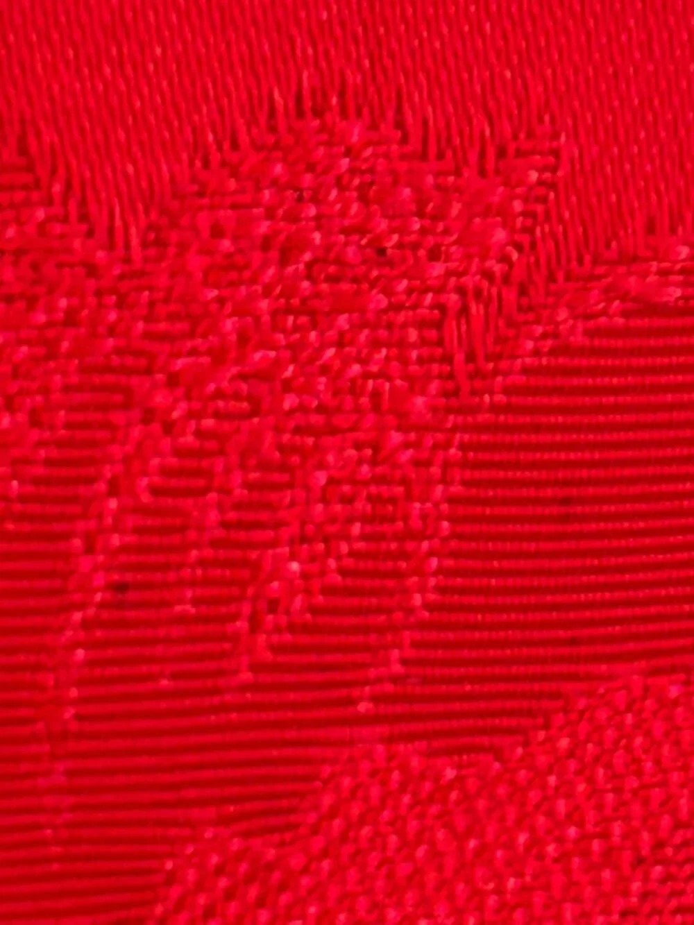 Vintage Red Damask Jacquard Fabric Unused 42 x 90 inches